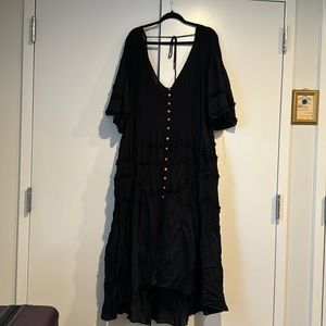 Free People Black Tissue Dress